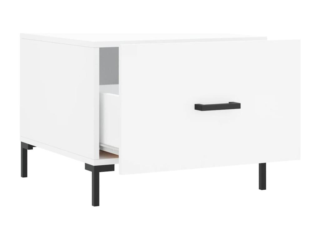 White coffee table 50x50x40 engineered wood