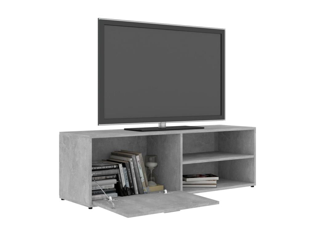 TV stand, concrete grey, 120x34x37 cm, chipboard, 83849AGFG