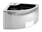 Washbasin with overflow, silver, 45x32x12.5 cm, 02 0002586 61968GJEW