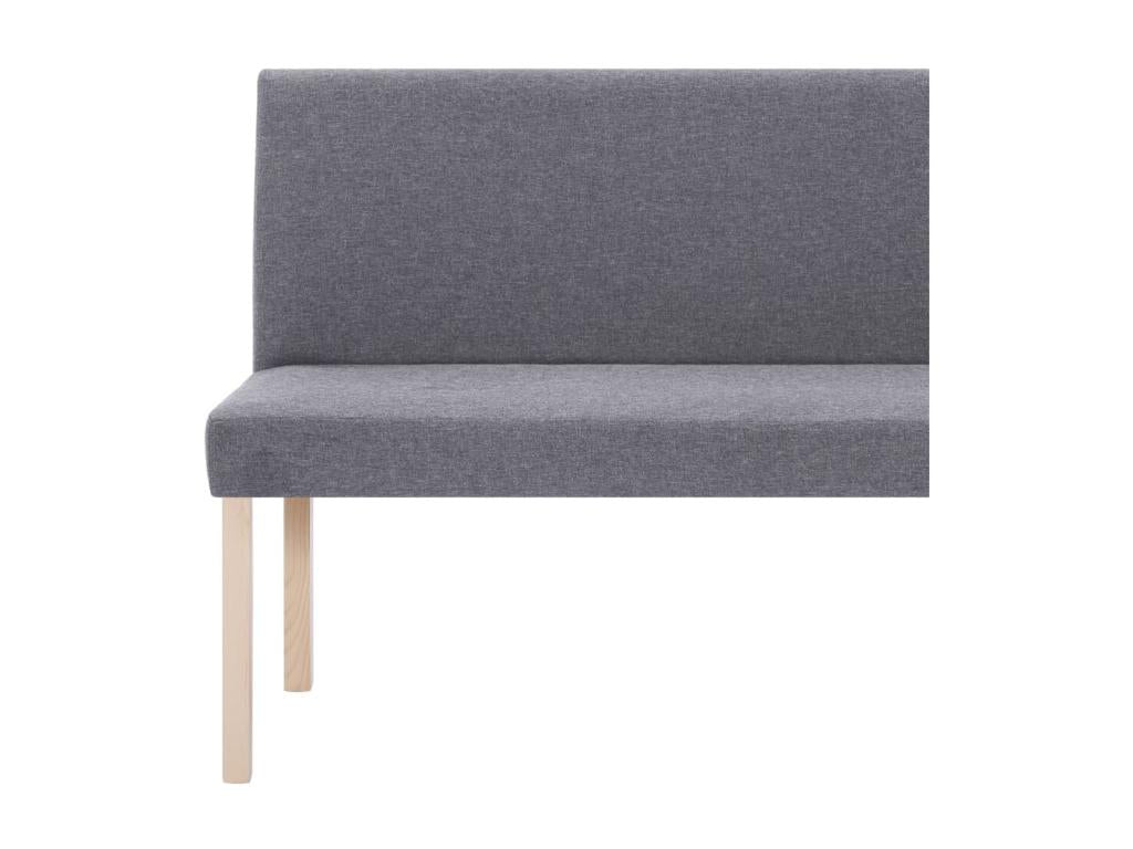 Bench 139.5 cm Light gray Polyester 85127CLXG
