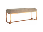 Beige bench 110x36x45 Velvet 80885GFGJ