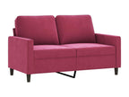 3-piece sofa set with burgundy velvet cushions 24104FGUA