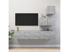 4-Piece TV Unit Set, Concrete Grey, Chipboard 62260BZTO