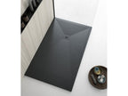 Anthracite shower tray with slate finish, Nidchicshop colored grate - 120x90 cm 83859YRQZ