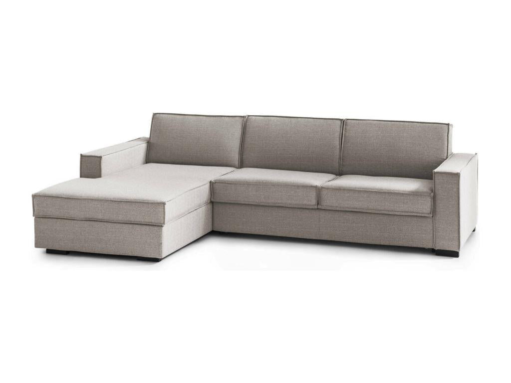 Bohometop Fixed Sofa Corner Sofa Made in Italy Living Room Sofa with Left-Handed Storage Peninsula and Slim Armrests 260x95x90cm Bohometop 56280JEWP