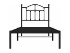 Metal bed frame with black headboard 90x200 cm 03088LTKH