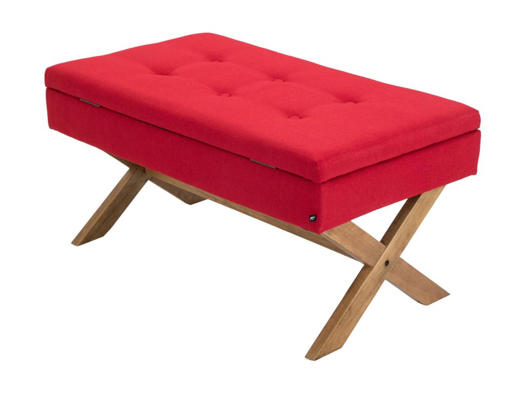 Bench - Fabric / Wood - Red - Nidchicshop 30309QOYE