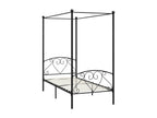 Black Metal Canopy Bed Frame 90x200 cm 28550PCFU