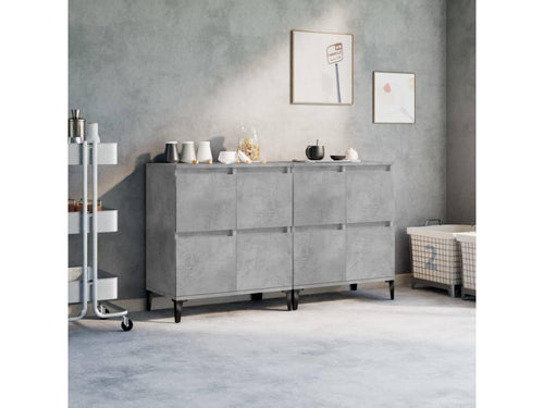 2-piece sideboard set, concrete grey, 60x35x70 cm, engineered wood, 90142XBRY
