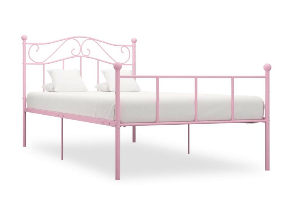 Pink Metal Bed 90x200 2 58930VLRU