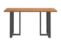 Light brown rectangular solid oak bar table 03387HFLM