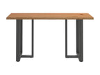 Light brown rectangular solid oak bar table 03387HFLM