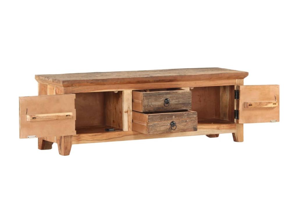 TV stand 120x30x40 cm, made of solid reclaimed and upcycled wood, 44302KXTB