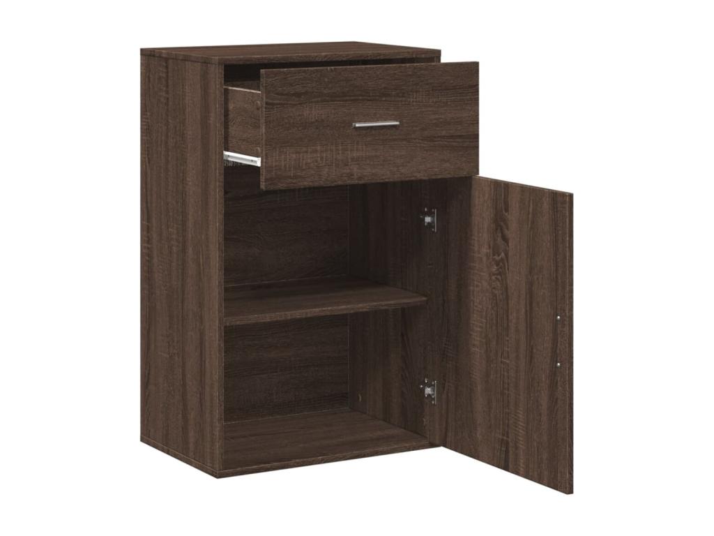 Brown oak storage cabinet 56.5x39x90 cm engineered wood 06671MGKG