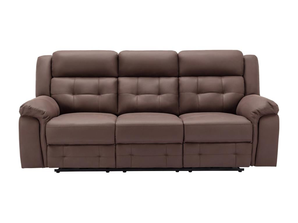 Nidchicshop 3-seater electric sofa in brown aged leather-look microfiber Nidchicshop 73852LPUH