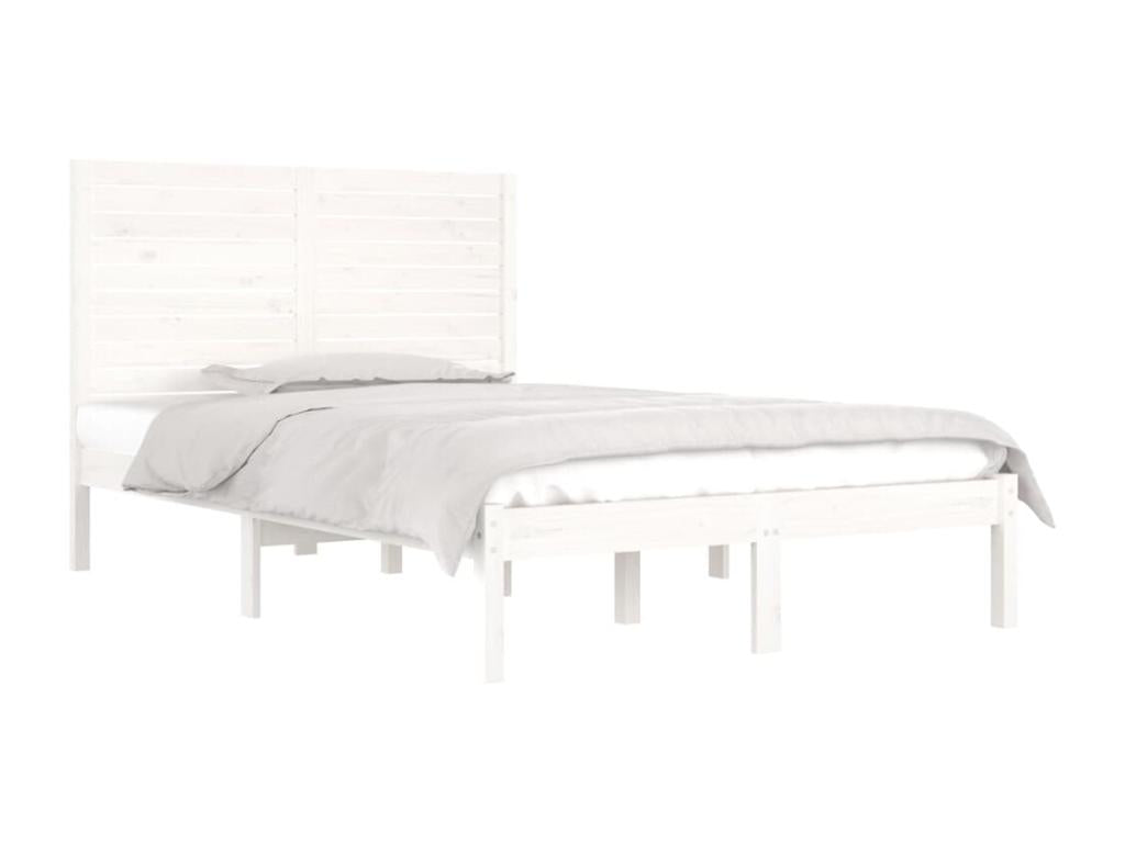 White Solid Wood Bed Frame 120x190 cm Small Double 03209BDRG