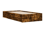 Bed frame with drawers, without mattress, smoked oak, 75x190 cm, 96311RCAL
