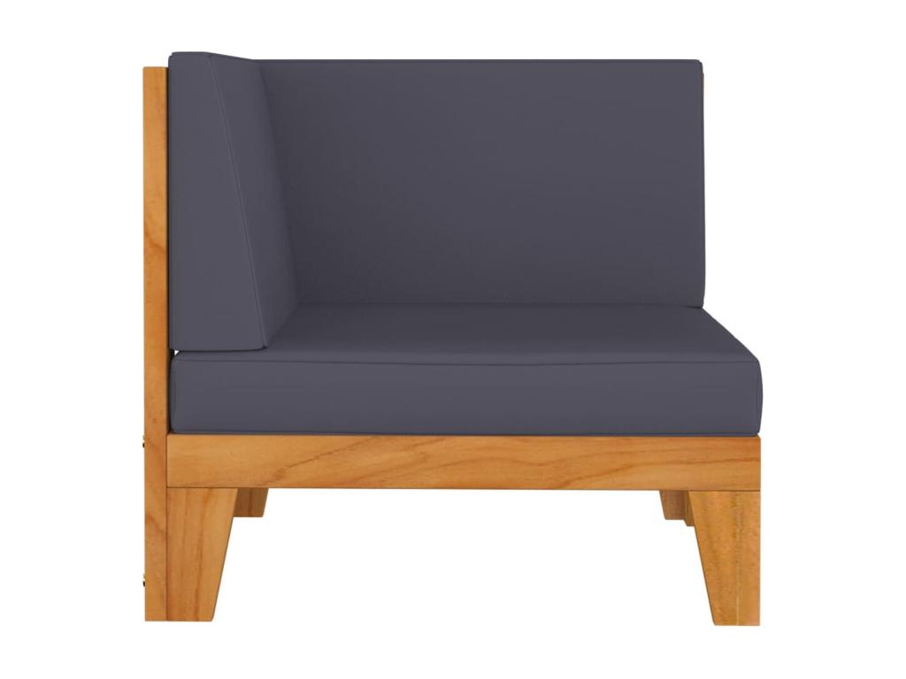 9-piece garden furniture set with cushions, solid wood, by Nidchicshop 99107JIAD