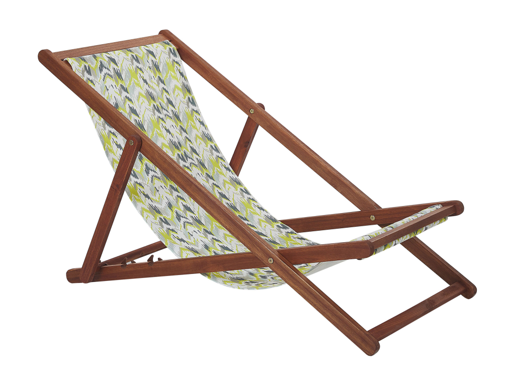 Bohometop 74117ZGGO Dark Brown Wooden Chaise Lounge