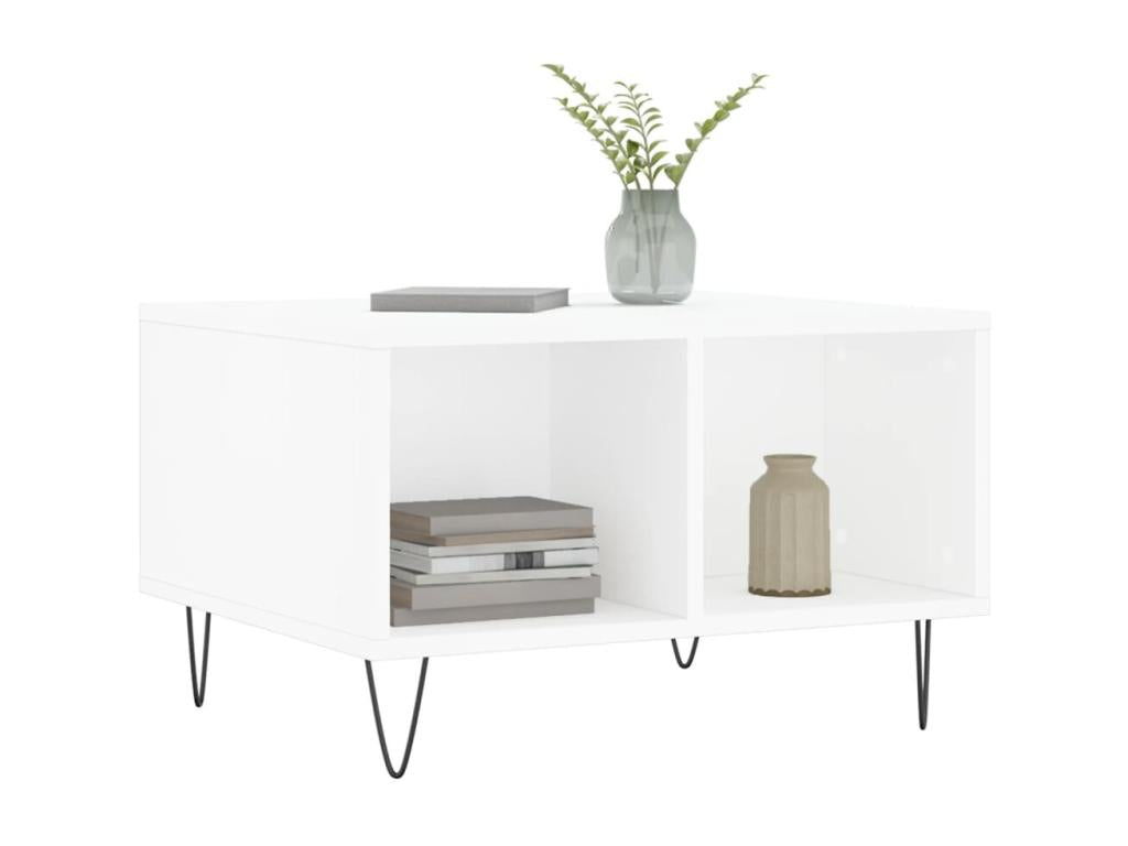 Coffee table, white, 60x50x36.5 cm, engineered wood, 49687YGPU