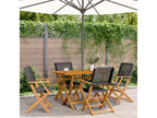5-piece garden dining set in woven resin and solid wood 47829XTXM