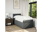 Nidchicshop bed base with mattress, Dark Grey 90x200 cm, Fabric 81274UTIA