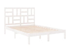 White Solid Wood Bed Frame 150x200 cm King Size 80722OHOF