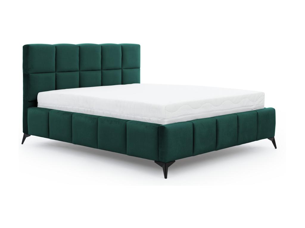 Bohometop Luxury Upholstered Velvet Storage Bed - Spinach Green - 160x200 39599GKZS