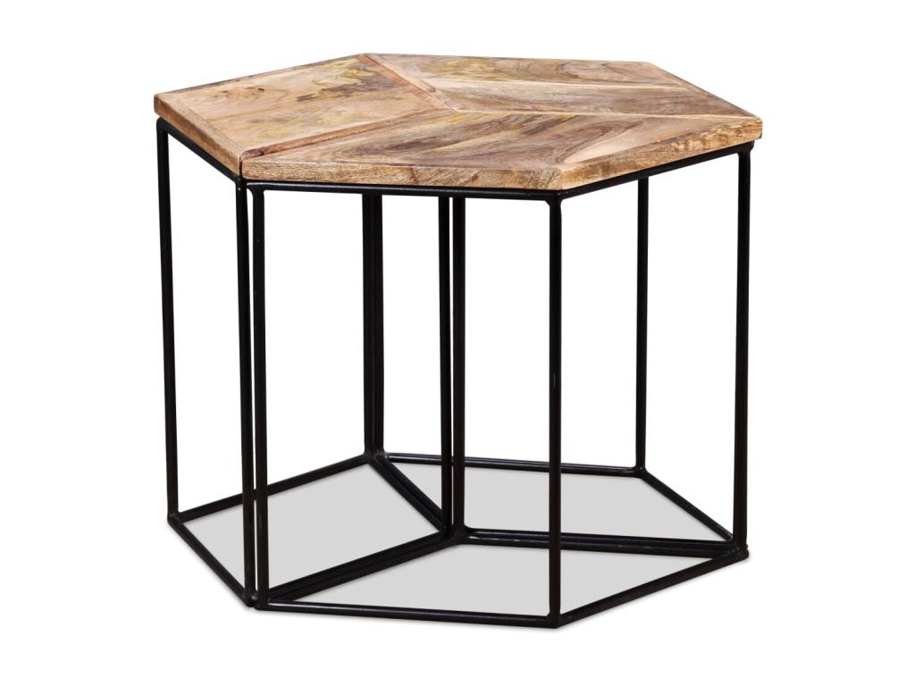 Coffee table, solid mango wood, 56x48x40 cm, 56022WMAD