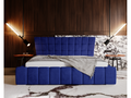 Upholstered bed with storage - 140x200 - double bed - velvet - blue - Paris 69789FHHK