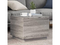 Coffee table with Bohometop LED Bohometop gray 50x50x40 cm 80813OBQM