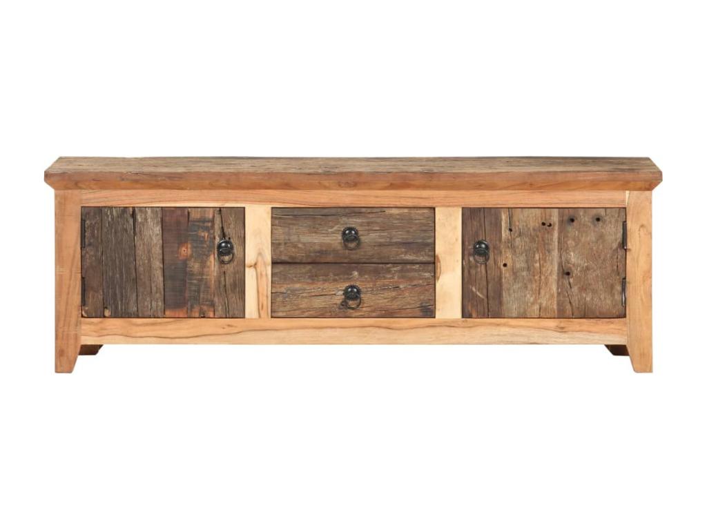 TV stand 120x30x40 cm, made of solid reclaimed and upcycled wood, 44302KXTB