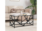 Coffee table with black glass top, 78.5x40x41 cm, steel, 09185CTCU