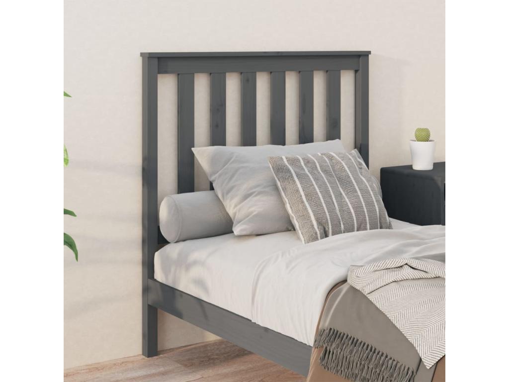 Grey Headboard 96x6x101 cm Solid Pine Wood 54946RIUQ