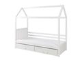 Bohometop 134 Unique White Bed 80x180 Wooden Slatted Base to Bohometop 87x190x172cm 32986CTQU