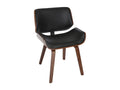 Nidchicshop 79650CKZA Black and Dark Wood Designer Chair
