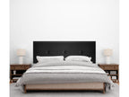 Bohometop Faux Leather Headboard with Buttons 135x105cm with Legs for 120/135cm Beds - Black 66300ANGJ