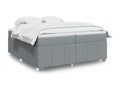 Bohometop bed base with mattress, light grey, 200x200cm, fabric, 25064OCIL