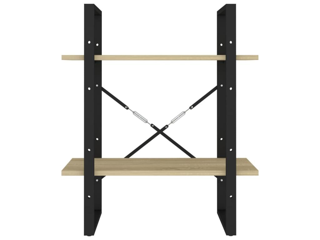 2-Tier Oak Bookshelf Nidchicshop 60x30x70 68443CPIZ