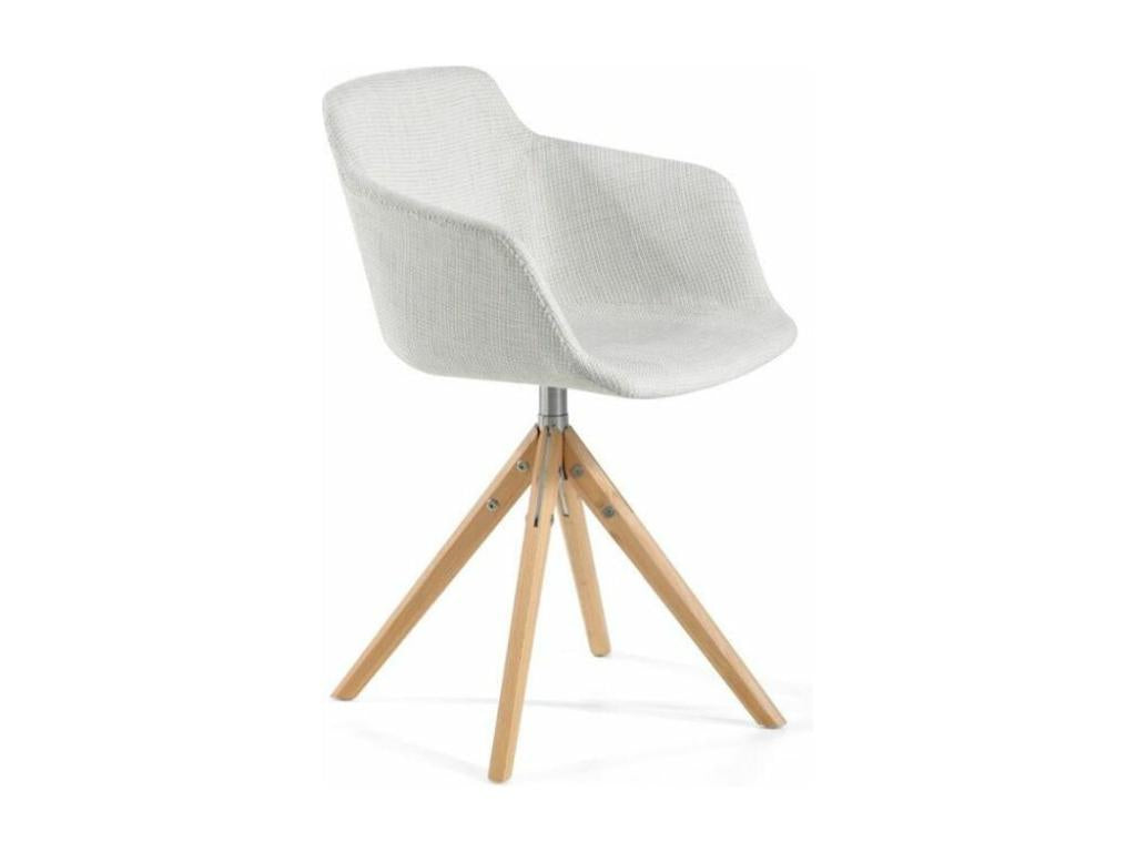 Nidchicshop Swivel Chair in fabric with light solid ash legs - Color Nidchicshop 55 47515XEXV