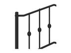 Black metal headboard 120 cm 56864TMAB