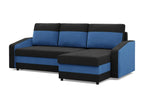 Corner sofa with sleeping function, Universal Seite Black Dark Blue 83998TAOH