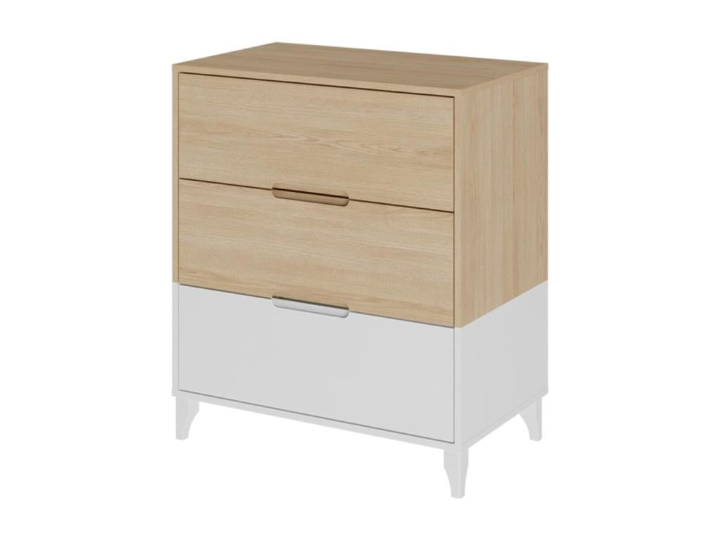 Bohometop 37870EFSA 3-drawer chest in white fiberboard and wood