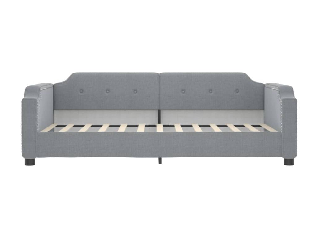 Daybed with light grey mattress 80x200 cm fabric 40315NQUF