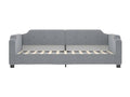Daybed with light grey mattress 80x200 cm fabric 40315NQUF