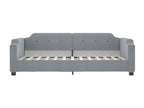 Daybed with light grey mattress 80x200 cm fabric 40315NQUF