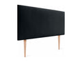 Bohometop Smooth Velvet Headboard 95x105 with Bed Legs 80/90 - Black 12797TVBZ