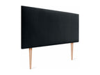 Bohometop Smooth Velvet Headboard 95x105 with Bed Legs 80/90 - Black 12797TVBZ