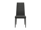 Dark grey fabric chair with black metal legs Nidchicshop - Set of 2 18599JDTS