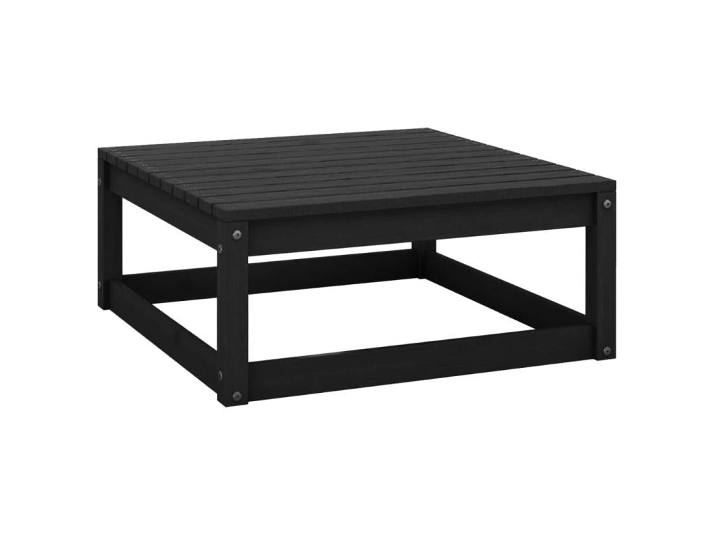 8-piece garden furniture set with cushions, black, solid pine wood, 6 pieces, 28482NFLZ